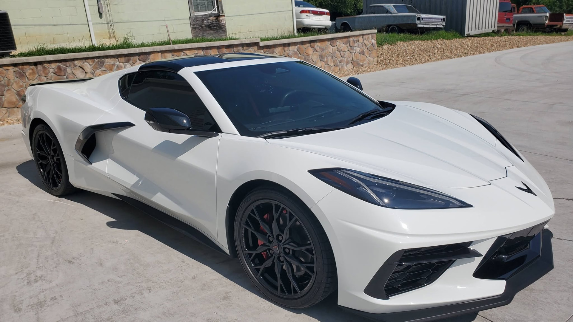 White Chevrolet Corvette detailed by Big D's